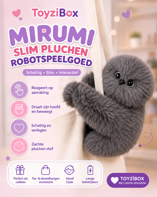 Mirumi slim pluche robotspeelgoed | Interactief uilenspeelgoed