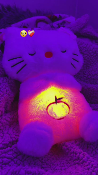 Ademend Hello Kitty-slaapmaatje 💤 Lichtgevende pluchen knuffel