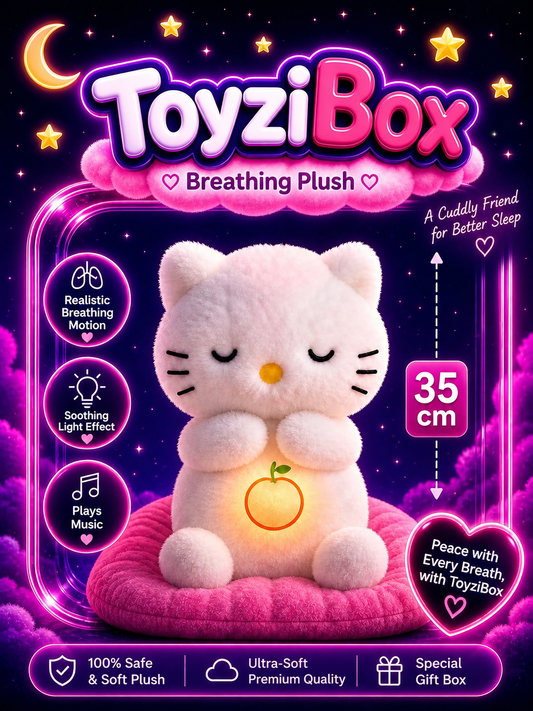 Ademend Hello Kitty-slaapmaatje 💤 Lichtgevende pluchen knuffel