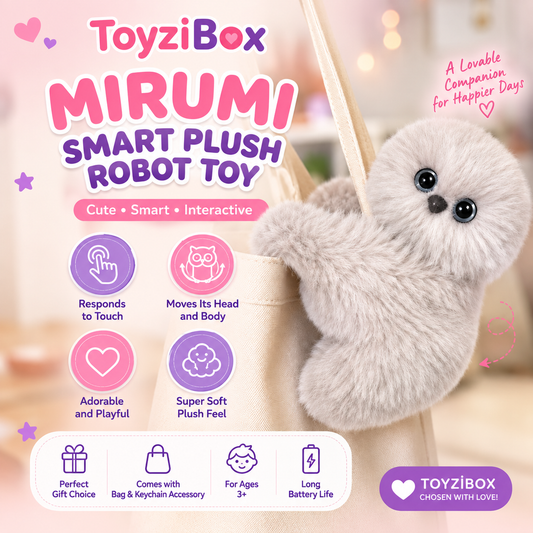 Mirumi slim pluche robotspeelgoed | Interactief uilenspeelgoed